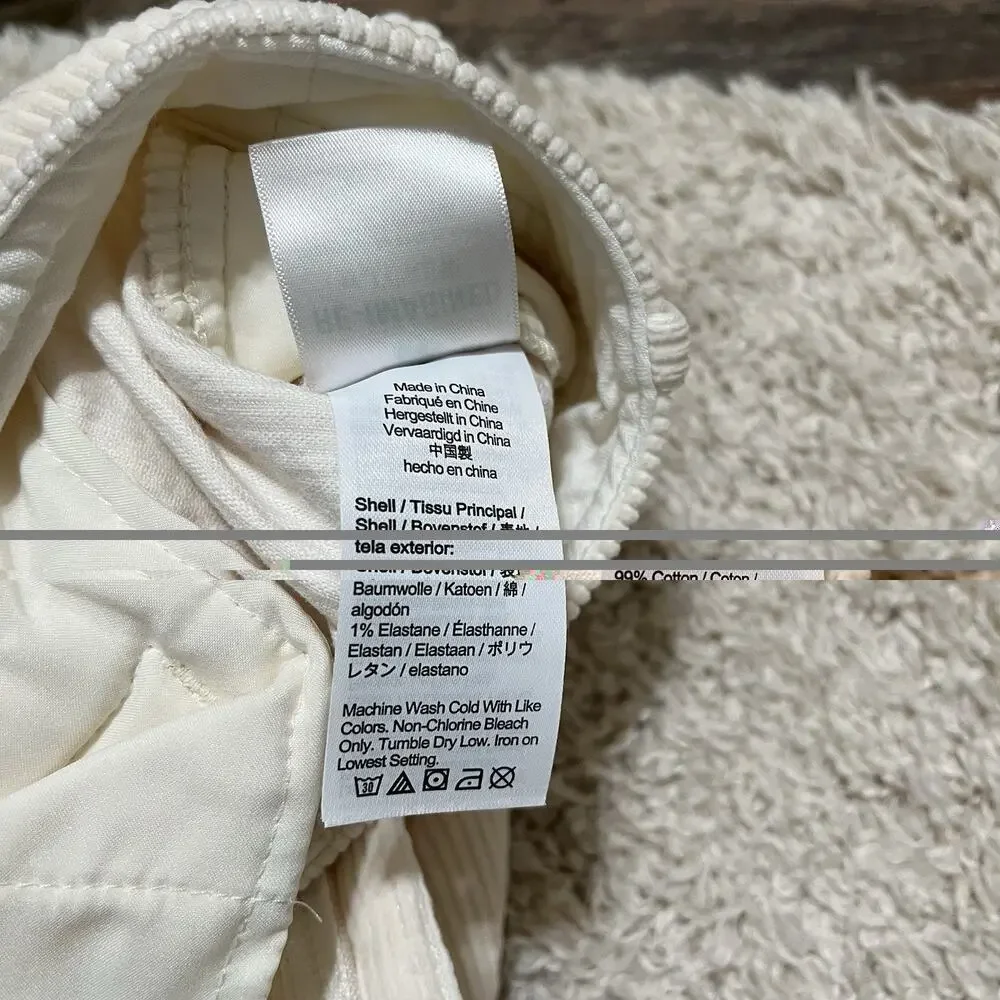 J.crew Size 2 Tall Cream Corduroy Flare Leg Mid-Rise Trouser Pants